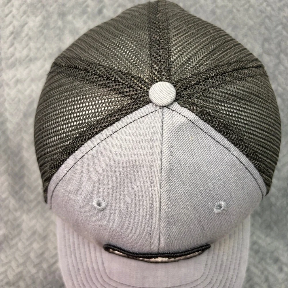Richardson 112 Wrights Barbecue Est 2016 Trucker Hat Grey Black Snapback Cap